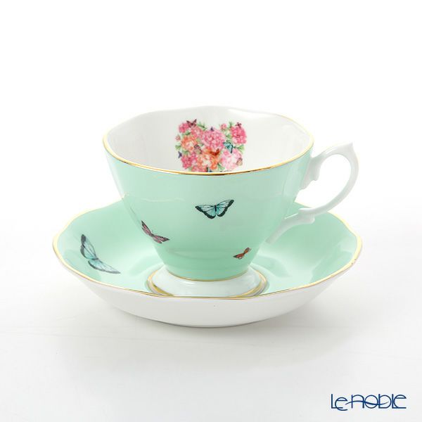 ロイヤル・アルバート ミランダ・カー ブレシング ティーカップ＆ソーサー ＆ プレート 20cm（グリーン）