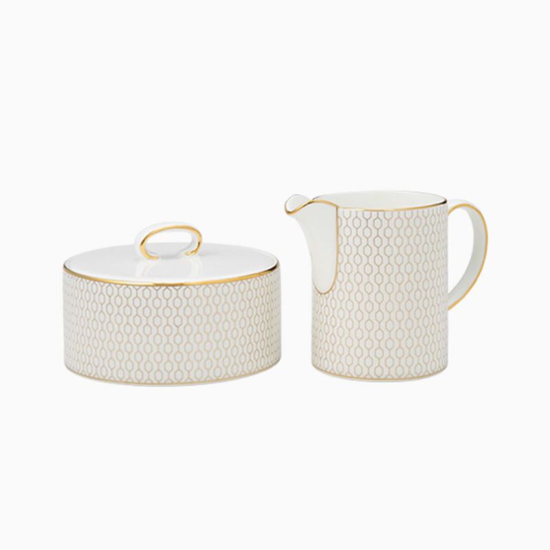 ウェッジウッド（Wedgwood） ジオ ゴールド シュガーボックス ＆ クリーマー