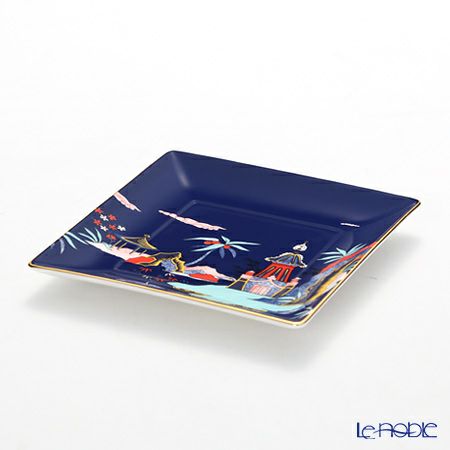 ウェッジウッド（Wedgwood） ワンダーラスト ブルーパゴダ スクエアトレイ 14.5cm