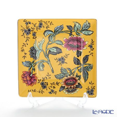 ウェッジウッド（Wedgwood） ワンダーラスト イエロートンキン スクエアトレイ 14.5cm