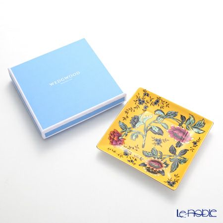 ウェッジウッド（Wedgwood） ワンダーラスト イエロートンキン スクエアトレイ 14.5cm