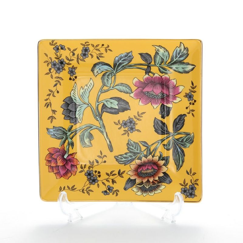 ウェッジウッド（Wedgwood） ワンダーラスト イエロートンキン スクエアトレイ 14.5cm