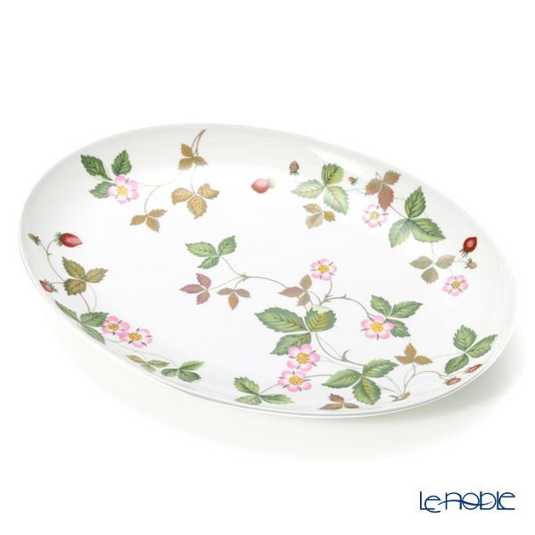 ウェッジウッド（Wedgwood） ワイルドストロベリー カジュアル オーバルディッシュ 30cm