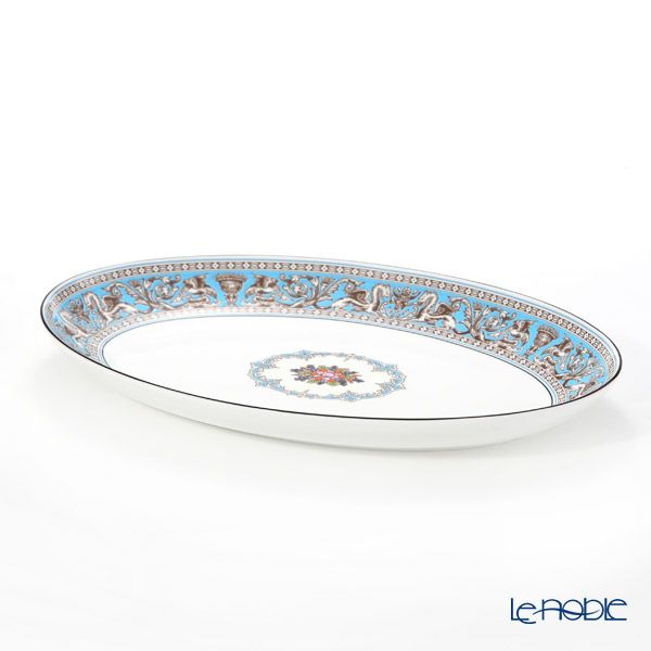 ウェッジウッド（Wedgwood） フロレンティーン ターコイズ オーバルディッシュ 30cm