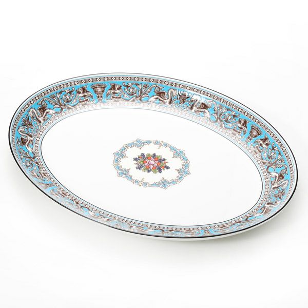 ウェッジウッド（Wedgwood） フロレンティーン ターコイズ オーバルディッシュ 30cm