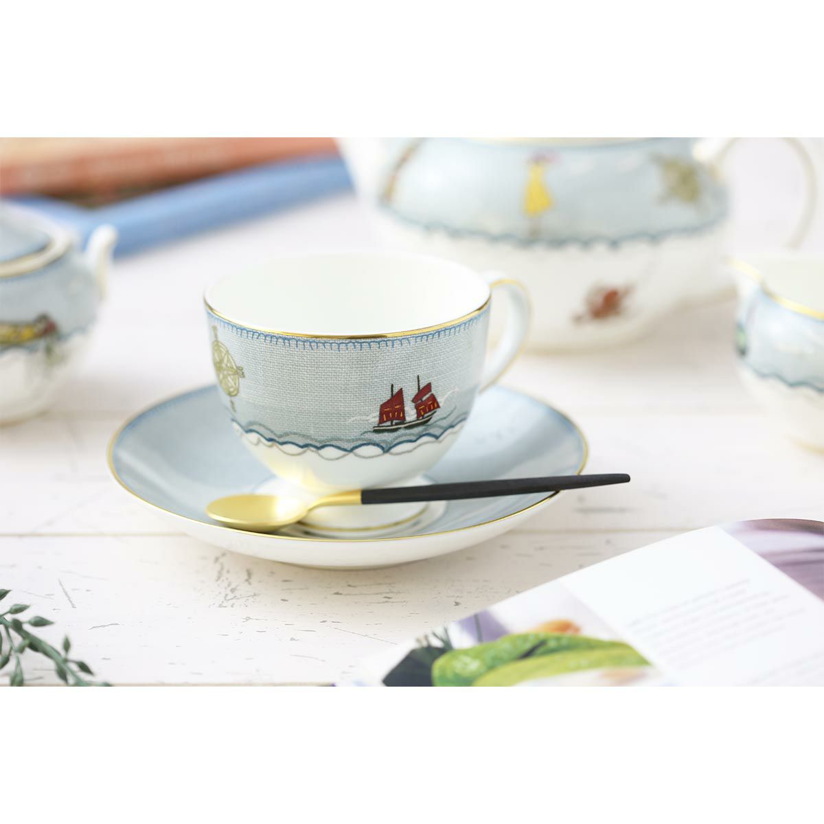 ウェッジウッド（Wedgwood） セイラーズ フェアウェル by Kit Kemp ティーカップ＆ソーサー リー 200ml