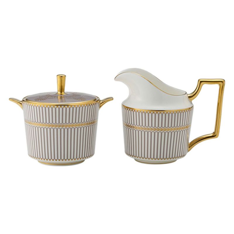 ウェッジウッド（Wedgwood） アンセミオン グレイ シュガー200ml ＆ クリーマー200ml セット