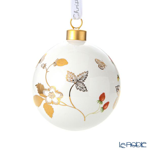 ウェッジウッド（Wedgwood） ホリデイ オーナメント ボール ワイルドストロベリー 2ピース 2021年／令和3年