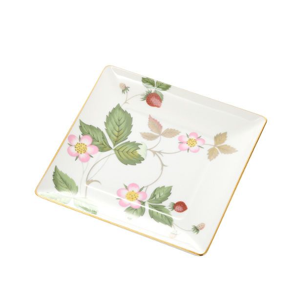 ウェッジウッド（Wedgwood） ワイルドストロベリー スクエアトレイ／角皿 14.5cm