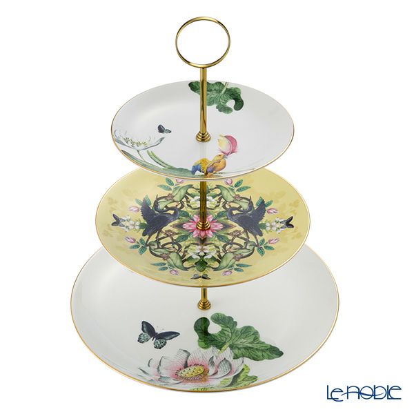 ウェッジウッド（Wedgwood） ワンダーラスト ウォーターリリー 3段ケーキスタンド 組立式