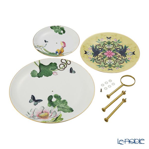 ウェッジウッド（Wedgwood） ワンダーラスト ウォーターリリー 3段ケーキスタンド 組立式