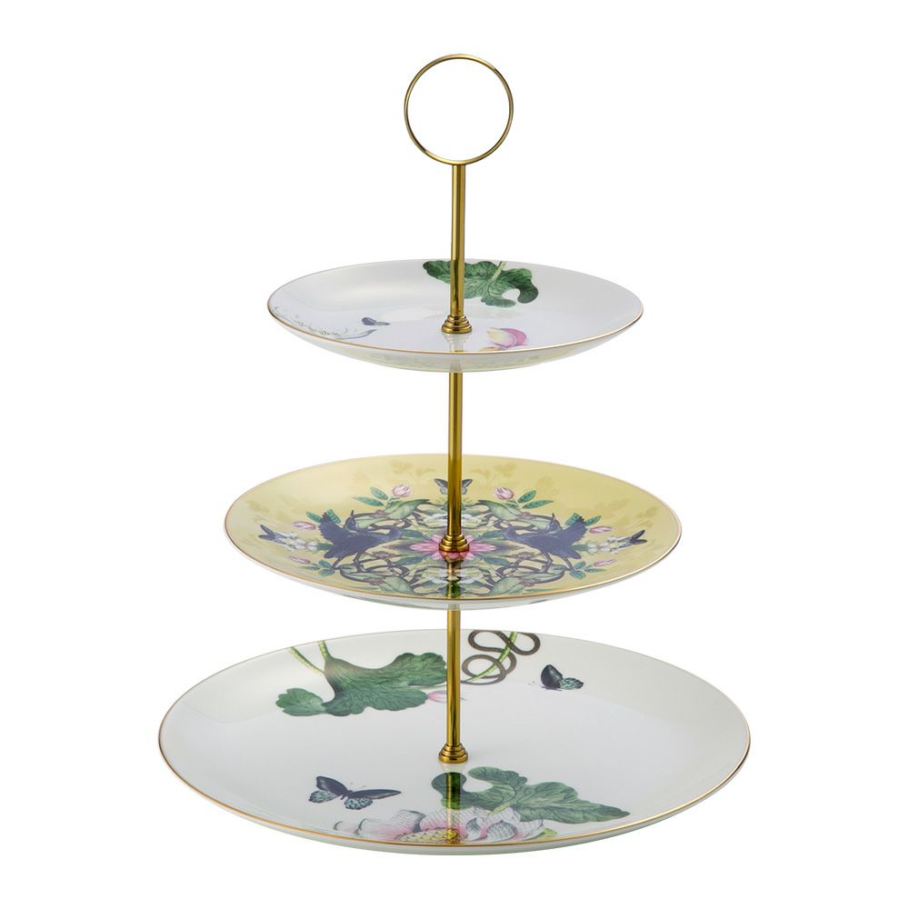 ウェッジウッド（Wedgwood） ワンダーラスト ウォーターリリー 3段ケーキスタンド 組立式