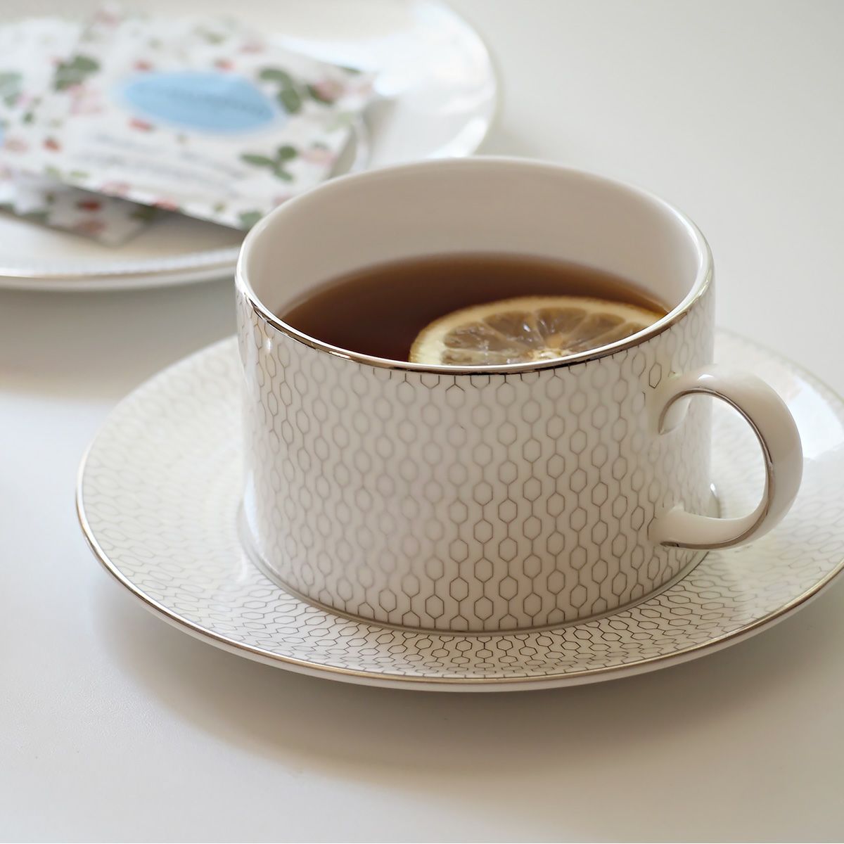 ウェッジウッド（Wedgwood） ジオ プラチナ ティーカップ＆ソーサー 250ml