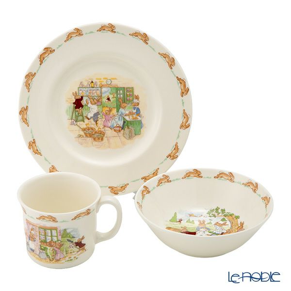 ロイヤル・ドルトン バニキンズ 3ピースセット（シリアルボウル＆片手マグ＆プレート）