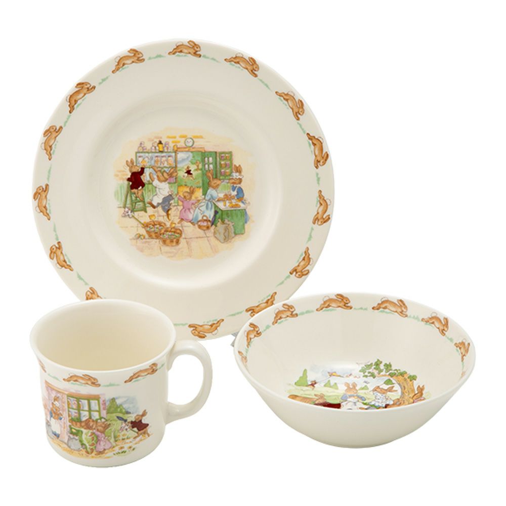 ロイヤル・ドルトン バニキンズ 3ピースセット（シリアルボウル＆片手マグ＆プレート）