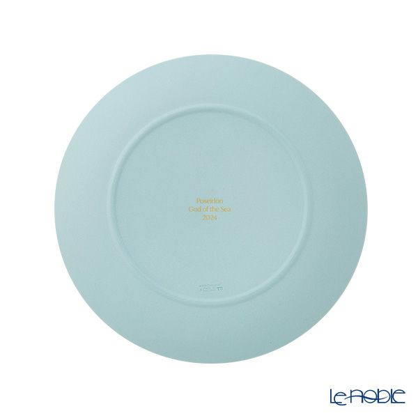 ウェッジウッド（Wedgwood）ジャスパー ライトターコイズ イヤープレート 17cm ポセイドン 2024年／令和6年【プレートスタンド、プレートハンガー付き】