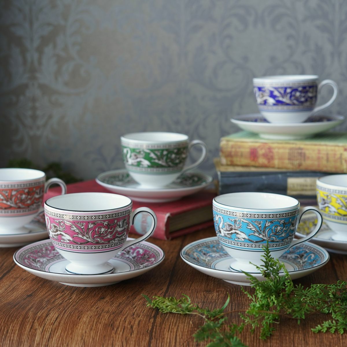 ウェッジウッド（Wedgwood） フロレンティーン ターコイズ ティーカップ＆ソーサー（リー）200ml NEW