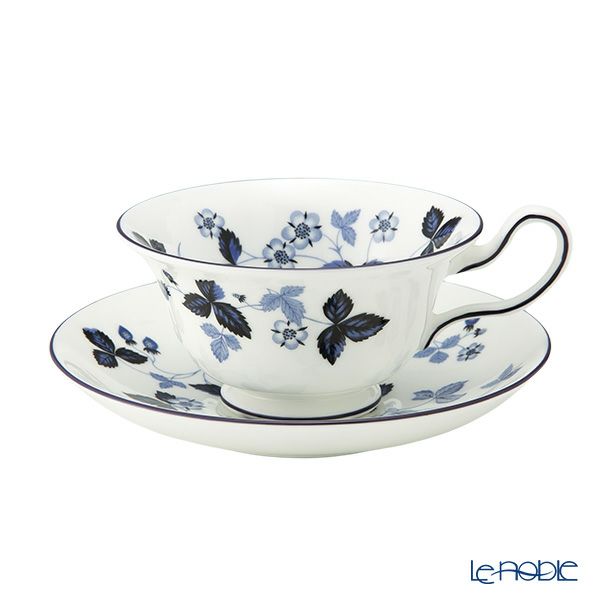 ウェッジウッド（Wedgwood） ストロベリーインクブルー ティーカップ＆ソーサー ピオニー 200ml