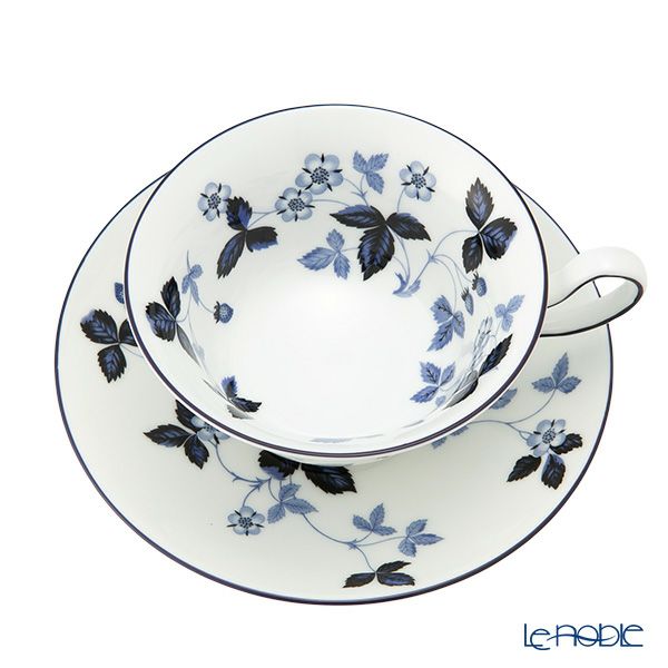 ウェッジウッド（Wedgwood） ストロベリーインクブルー ティーカップ＆ソーサー ピオニー 200ml