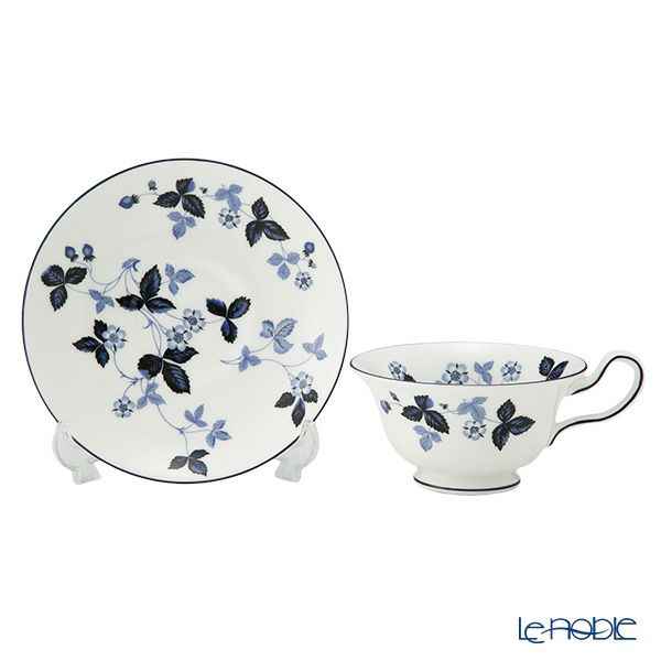 ウェッジウッド（Wedgwood） ストロベリーインクブルー ティーカップ＆ソーサー ピオニー 200ml
