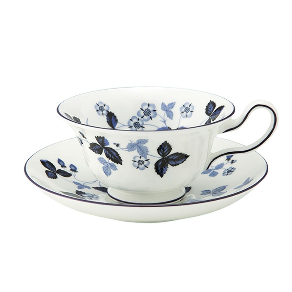 ウェッジウッド（Wedgwood） ストロベリーインクブルー ティーカップ＆ソーサー ピオニー 200ml