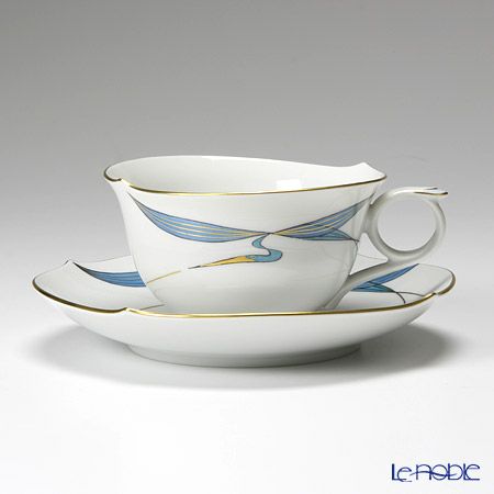 マイセン（Meissen） ウォーターバード ブルー 704610／28633 ティーカップ＆ソーサー 170ml