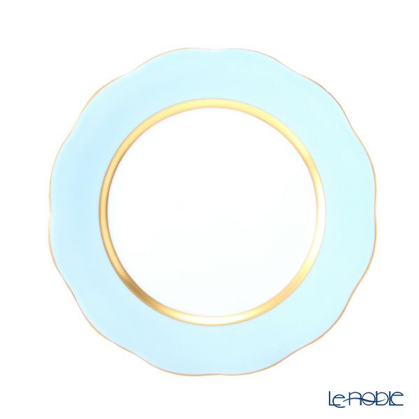 ヘレンド シルクリボン CTQ01 20517-0-00 プレート 19cm ライトブルー