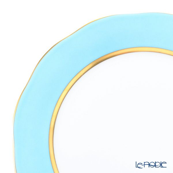ヘレンド シルクリボン CTQ01 プレート 25cm 20524-0-00（ライトブルー）