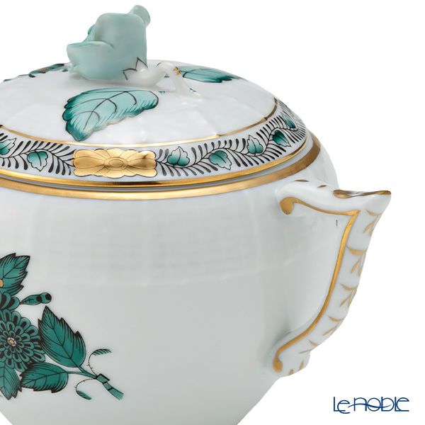 ヘレンド アポニーグリーン2 AV2（ブルーグリーン） 00472-0-09 シュガーポット ローズ 200ml