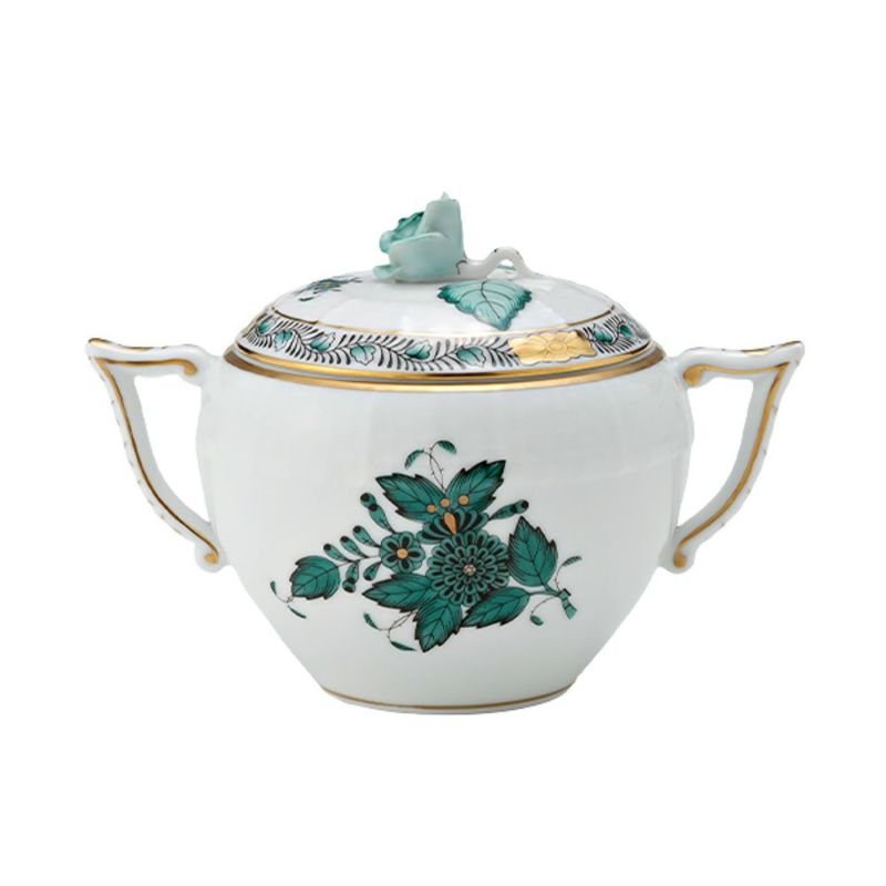 ヘレンド　アポニーグリーン　シュガーポット ヘレンド アポニーグリーン2 AV2（ブルーグリーン） 00472-0-09