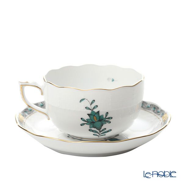 ヘレンド アポニーグリーン2 AV2（ブルーグリーン） ティーカップ＆ソーサー 200ml 00724-0-00