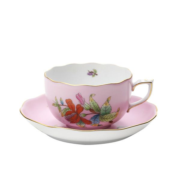 ヘレンド ピンクのヴィクトリア VE-FP1 ティーカップ＆ソーサー 200ml 20724-0-00
