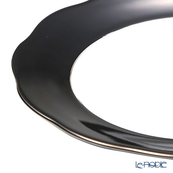 ヘレンド シルクリボン CN01S-PT 20517-0-00 プレート 19cm ブラックプラチナS