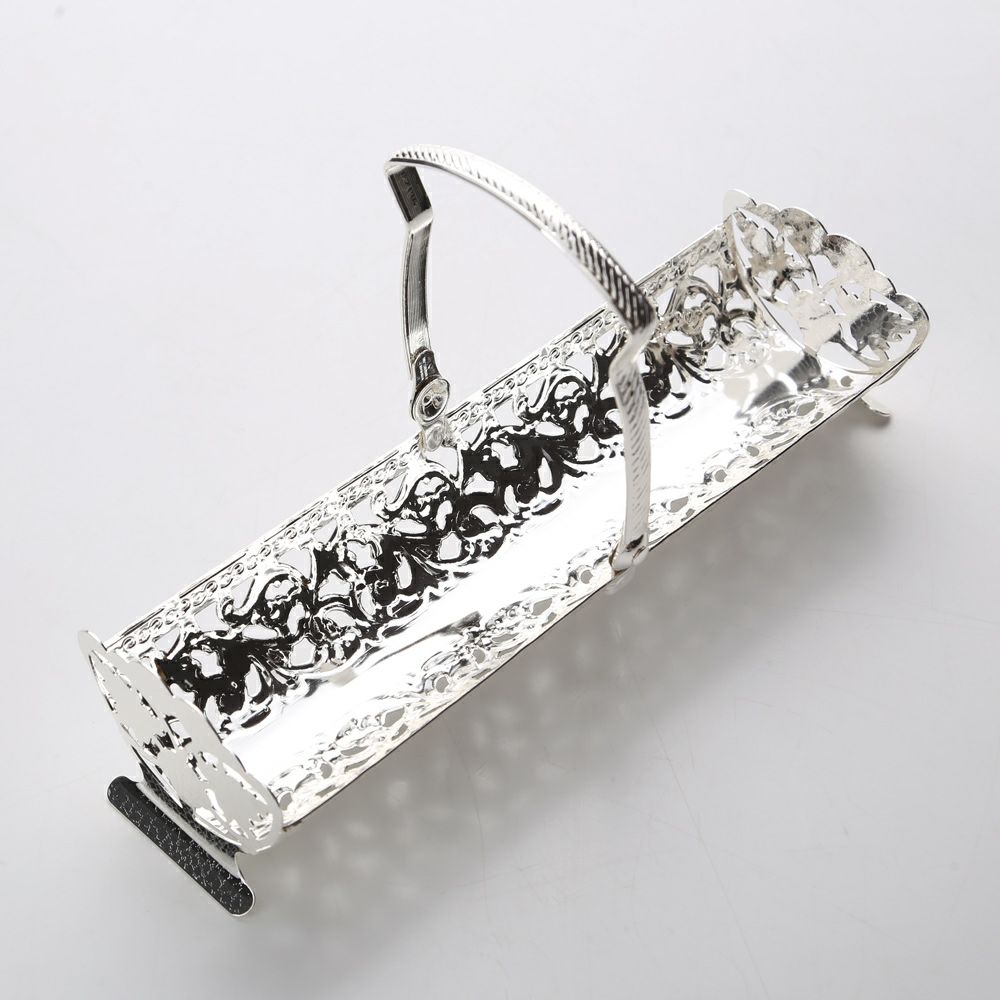 クイーン アン QUEEN ANNE（イギリス製銀メッキ） ビスケットトレイ ハンドル付 0／352