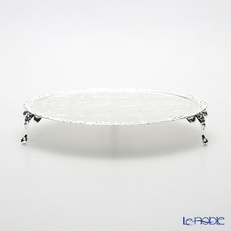クイーン アン QUEEN ANNE（イギリス製銀メッキ） ラウンドトレイ 脚付 28cm 0／6193