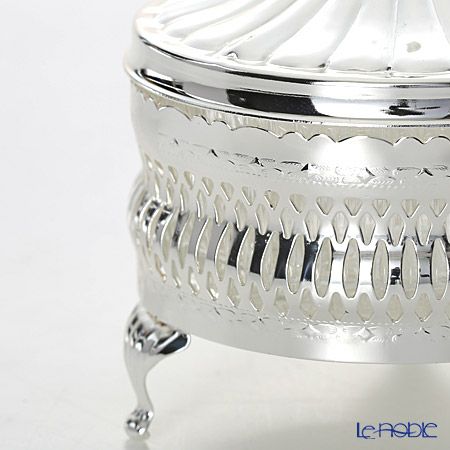 クイーン アン QUEEN ANNE（イギリス製銀メッキ） ラウンド バターディッシュ フタ付 0／4907