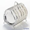 クイーン アン QUEEN ANNE（イギリス製銀メッキ） コースター 9.5cm 6枚セット／ラック付 0／5896／2