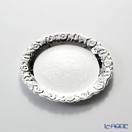 クイーン アン QUEEN ANNE（イギリス製銀メッキ） コースター 9.5cm 6枚セット／ラック付 0／5896／2