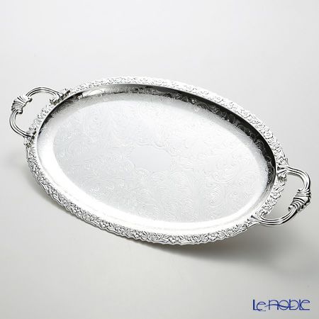 クイーン アン QUEEN ANNE（イギリス製銀メッキ） オーバルトレイ ハンドル付 0／6161