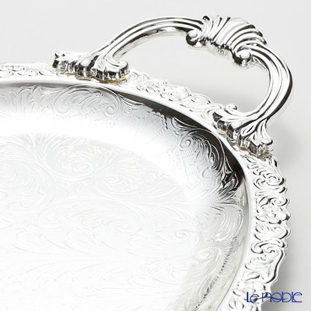 クイーン アン QUEEN ANNE（イギリス製銀メッキ） オーバルトレイ ハンドル付 0／6161