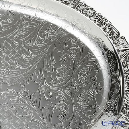 クイーン アン QUEEN ANNE（イギリス製銀メッキ） オーバルトレイ ハンドル付 0／6161