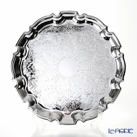 クイーン アン QUEEN ANNE（イギリス製銀メッキ） チッペンデールトレイ L 31.5cm 0／6180
