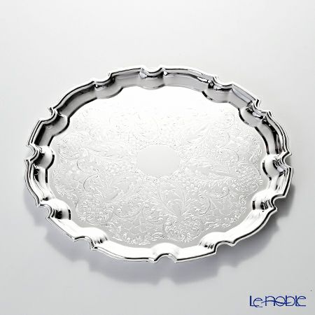 クイーン アン QUEEN ANNE（イギリス製銀メッキ） チッペンデールトレイ L 31.5cm 0／6180