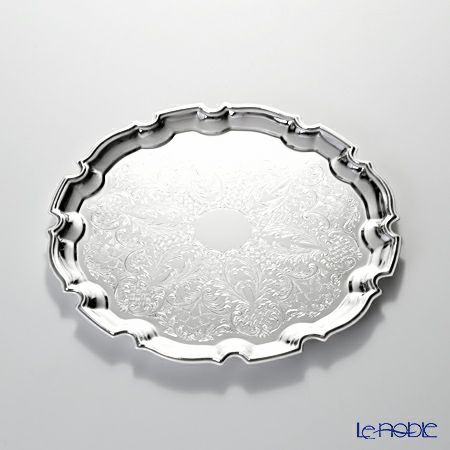 クイーン アン QUEEN ANNE（イギリス製銀メッキ） チッペンデールトレイ M 24cm 0／6181