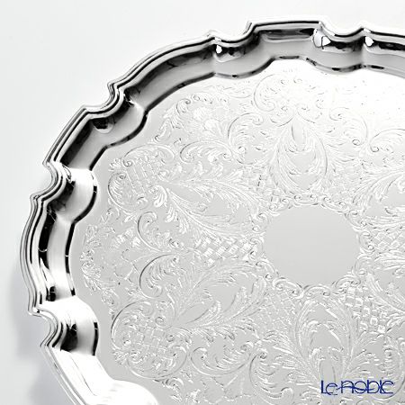 クイーン アン QUEEN ANNE（イギリス製銀メッキ） チッペンデールトレイ M 24cm 0／6181