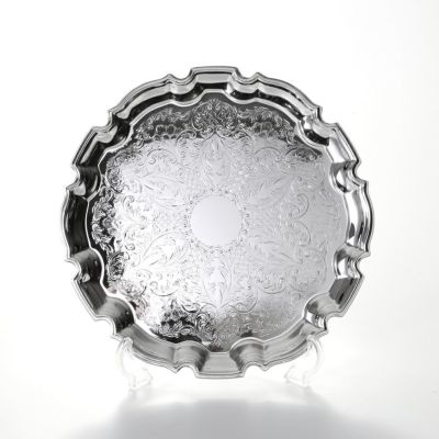 クイーン アン QUEEN ANNE（イギリス製銀メッキ） 2段ケーキスタンド