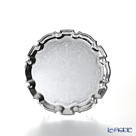 クイーン アン QUEEN ANNE（イギリス製銀メッキ） チッペンデールトレイ S 18cm 0／6182