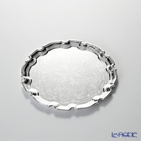 クイーン アン QUEEN ANNE（イギリス製銀メッキ） チッペンデールトレイ S 18cm 0／6182