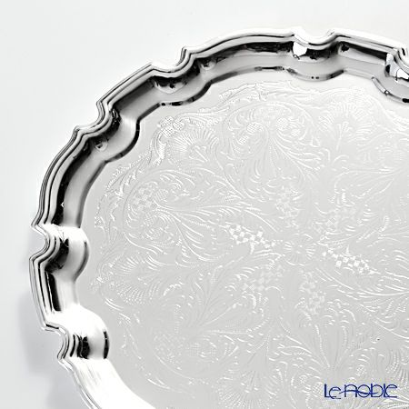 クイーン アン QUEEN ANNE（イギリス製銀メッキ） チッペンデールトレイ S 18cm 0／6182