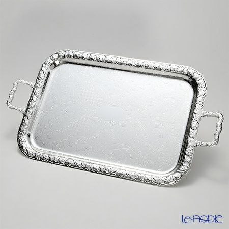 クイーン アン QUEEN ANNE（イギリス製銀メッキ） オブロング トレイ M ハンドル付 0／6220／2